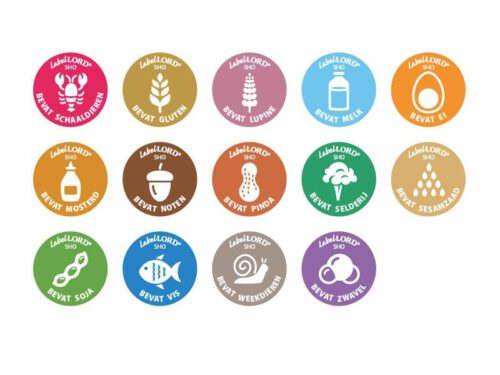 Allergenen stickers losse rol